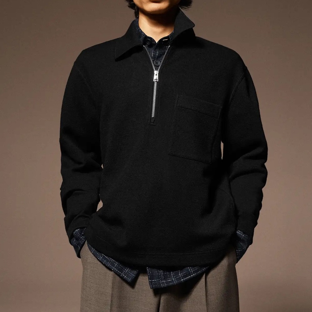 COS Wool blend Half-Zip Sweater   Men’s
